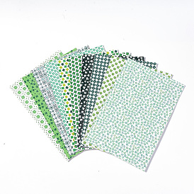 PU Leder Stoff, Bekleidungszubehör, für DIY, Kleeblatt-Muster