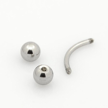 316L Surgical Stainless Steel  Eyebrow Rings, Curved Barbell, Eyebrow Piercing Jewelry
