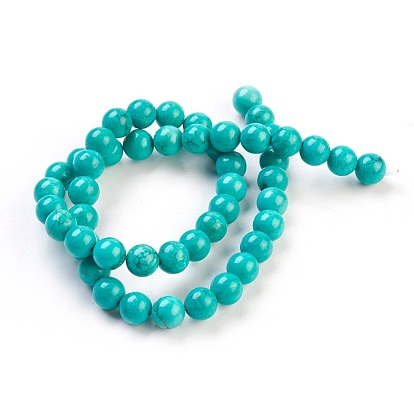 Natural Magnesite Beads Strand, Round, Dyed & Heated