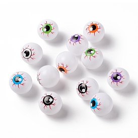 Globes oculaires artificiels en plastique, balles rebondissantes d'halloween, pour la faveur du parti, accessoires effrayants, accessoires de jouets, ronde