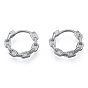 316 Surgical Stainless Steel Chain Shape Hoop Earrings for Men Women