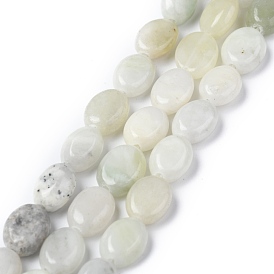 Natural Jade Beads Strands, Oval