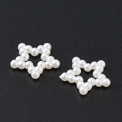 Cabochons de perles acryliques, teint, étoiles, 11x12x2mm