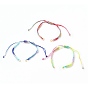 Adjustable Segment Dyed Polyester Thread Braided Beaded Bracelet Making, with 304 Stainless Steel Jump Rings