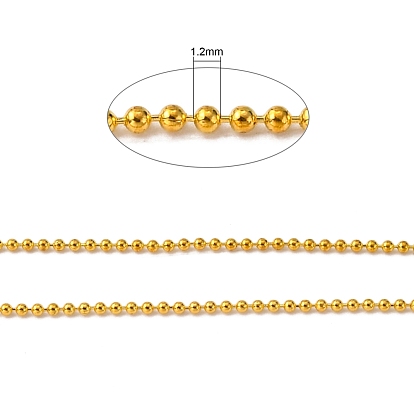 Faceted Brass Ball Chains, Soldered, Round