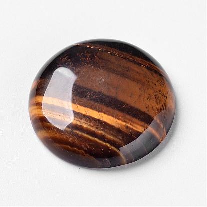 Natural Gemstone Cabochons, Flat Back, Half Round/Dome, 28x7~8mm