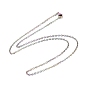 Revestimiento iónico (ip) 304 collares de cadena tipo cable de acero inoxidable, con cierre de langosta