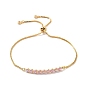 Bracelet coulissant à maillons mauvais œil en émail avec zircone cubique, bijoux porte-bonheur en laiton plaqué or véritable 18k pour femmes