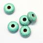 Synthetic Turquoise Beads, Rondelle, Dyed