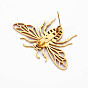 Bee Brooch, 201 Stainless Steel Insect Lapel Pin for Backpack Clothes, Nickel Free & Lead Free