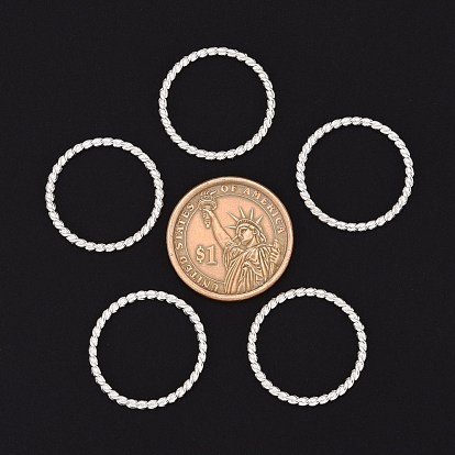 Соединительные колечки тибетского стиля, круг кадров, без свинца, без кадмия и без никеля, 25x2 мм