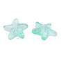 Transparent Spray Painted Glass Beads, Starfish
