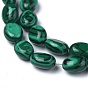 Synthetic Malachite Beads Strands, Oval, Dyed