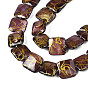 Natural Freshwater Shell Beads Strands, Dyed and Drawbench, Square