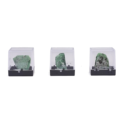 Pepitas de piedras preciosas naturales, decoraciones de exhibición de hogar de piedra en bruto en bruto, con caja de embalaje
