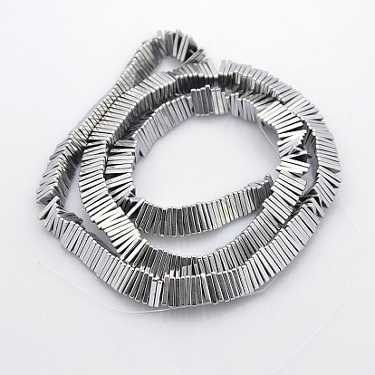 Electroplate Non-magnetic Synthetic Hematite Beads Strands, Triangle, 6x6x1mm, Hole: 1mm, about 351pcs/strand, 15.7 inch