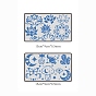 2 pcs 2 styles matrices de découpe en acier inoxydable pochoirs, pour bricolage scrapbooking / album photo, carte de papier de bricolage décoratif, Style mat, couleur inox