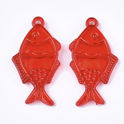 Transparent Acrylic Pendants, Fish