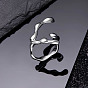 Кольца-манжеты shegrace 925 из стерлингового серебра, открытые кольца, широкая полоса кольца, форма коралла
