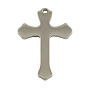 Croix 201 pendentifs en acier inoxydable, 20x15x1mm, Trou: 1.5mm