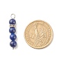 Gemstone Pendants, with Platinum Tone Brass Crystal Rhinestone Spacer Beads