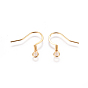 304 Stainless Steel French Earring Hooks, Flat Earring Hooks, with Horizontal Loop