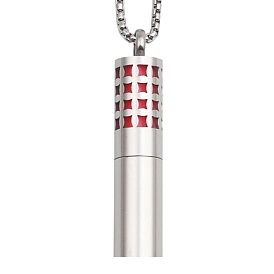 Stainless Steel Diffuser Lock Pendants, Perfume Bottle Pendants, Column