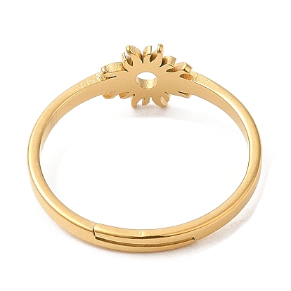 304 регулируемое кольцо в виде цветка из нержавеющей стали для женщин