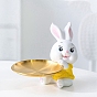 Easter Resin Rabbit Tray Display Decoration, for Porch Key Storage Home Living Room Desktop Office Ornaments