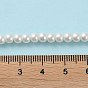 Bicarbonato de vidrio pintado nacarado perla hebras grano redondo, 4~5 mm, agujero: 1 mm, sobre 210 unidades / cadena, 31.4 pulgada
