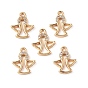 Brass Micro Pave Clear Cubic Zirconia Charms, Angel
