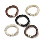 Nylon Elastic Hair Ties, Ponytail Holder, with Alloy Beads, Girls Hair Accessories