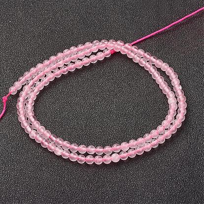 Естественно розового кварца нитей, круглые