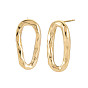 304 Stainless Steel Twist Oval Stud Earrings for Women