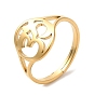 304 anillo ajustable de yoga de acero inoxidable para mujer