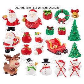 Gorgecraft Christmas Miniature Ornaments, Resin Christmas Decorations, for Christmas Party, Mixed Shapes