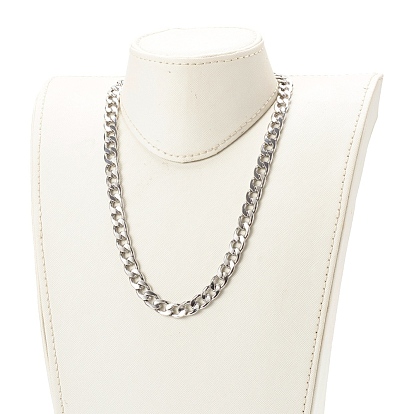 Unisex 304 Stainless Steel Cuban Chain Necklaces