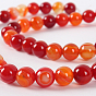 Natural Gemstone Agate Round Bead Strands, Dyed, 8mm, Hole: 1mm, about 49pcs/strand, 14.96 inch