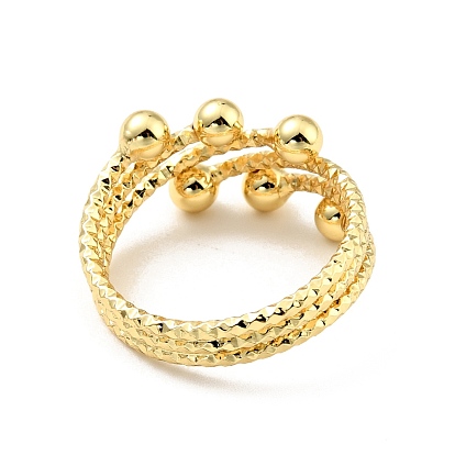 Brass Ball Open Cuff Ring for Women, Cadmium Free & Lead Free