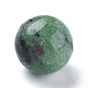 Natural Rudy in Zoisite Beads, Gemstone Sphere, No Hole/Undrilled, Round