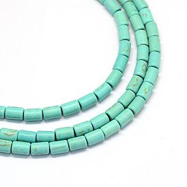 Synthetic Turquoise Bead Strands, Dyed, Column