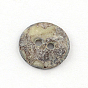 2-Hole Flat Round Sea Shell Buttons, 13~14x1~2mm, Hole: 1~2mm