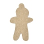 Christmas Theme Kraft Paper Gift Tags, Hang Tags, with Jute Twine, Gingerbread Man