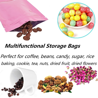 BENECREAT Aluminum Foil Storage Bags Mylar Zip Lock Bags for Jewelry Candy Food Storage