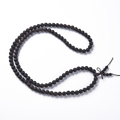 Bracelet de yoga de méditation de prière de style wrap en boucle pour hommes femmes, 4 108mm bracelet de perles de bois rond, bijoux bouddhiste