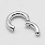 925 Sterling Silver Twister Clasps, with S925 Stamp, Ring