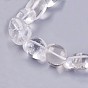 Naturelles cristal de quartz brins de perles, cristal de roche, pierre tombée, nuggets