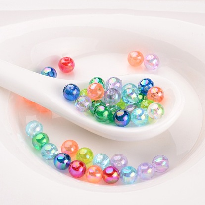 Perles acryliques transparentes écologiques, ronde
