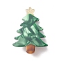 Pasador de pelo de cocodrilo de acetato de celulosa navideño, con virutas de aleación, árbol/hojas de acebo/cisne/bastón de caramelo