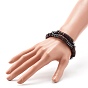 Perles d'hématite synthétiques ensembles de bracelets extensibles pour hommes femmes, bracelet de perles de noix de coco donut teint
